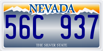 NV license plate 56C937