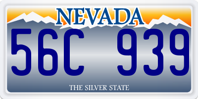 NV license plate 56C939