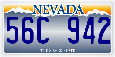 NV license plate 56C942