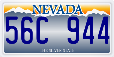 NV license plate 56C944