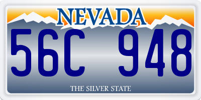 NV license plate 56C948