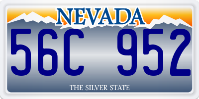 NV license plate 56C952