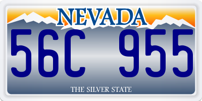 NV license plate 56C955