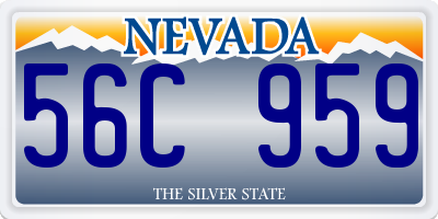 NV license plate 56C959