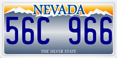 NV license plate 56C966
