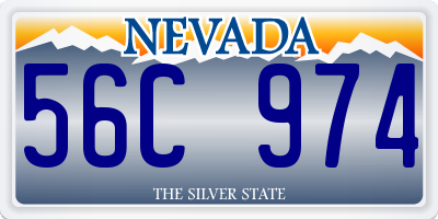 NV license plate 56C974