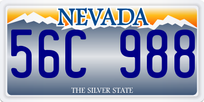 NV license plate 56C988
