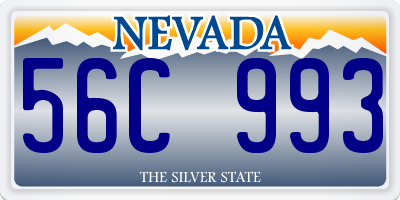 NV license plate 56C993