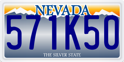 NV license plate 571K50