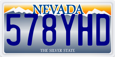 NV license plate 578YHD