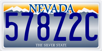 NV license plate 578Z2C