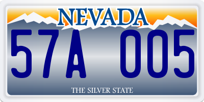 NV license plate 57A005