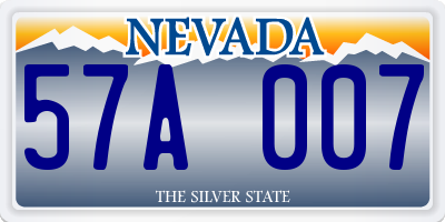 NV license plate 57A007
