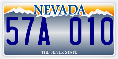 NV license plate 57A010