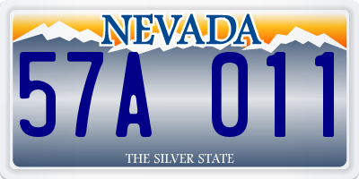 NV license plate 57A011