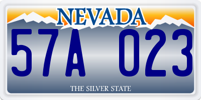 NV license plate 57A023