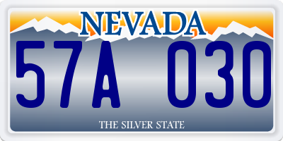 NV license plate 57A030