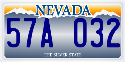 NV license plate 57A032