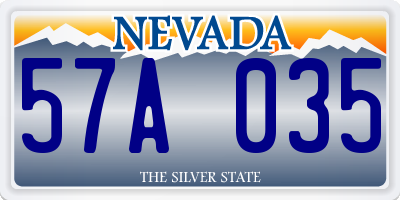 NV license plate 57A035