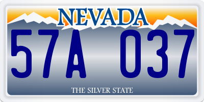 NV license plate 57A037