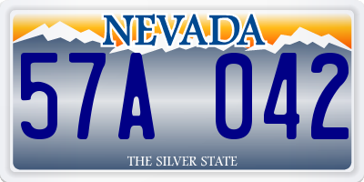 NV license plate 57A042