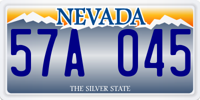 NV license plate 57A045