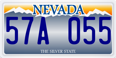 NV license plate 57A055