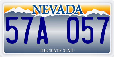 NV license plate 57A057