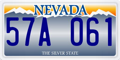 NV license plate 57A061