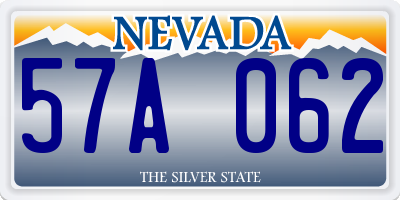 NV license plate 57A062