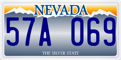 NV license plate 57A069