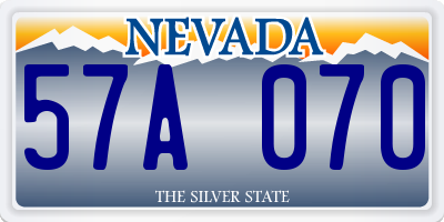 NV license plate 57A070