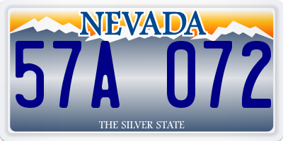 NV license plate 57A072
