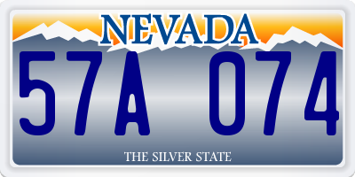 NV license plate 57A074