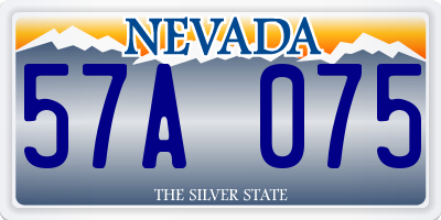 NV license plate 57A075