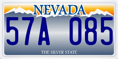 NV license plate 57A085