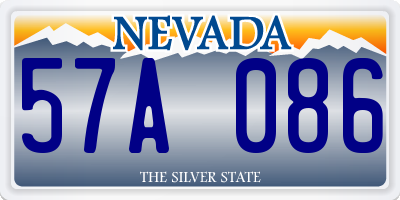 NV license plate 57A086
