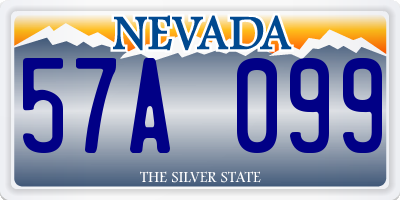 NV license plate 57A099