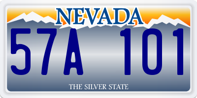 NV license plate 57A101