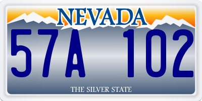 NV license plate 57A102