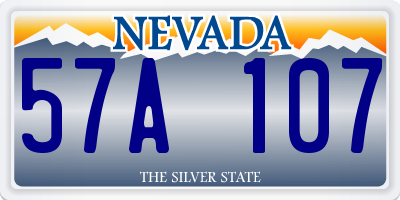 NV license plate 57A107