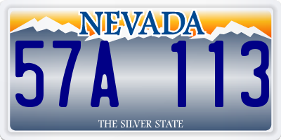 NV license plate 57A113