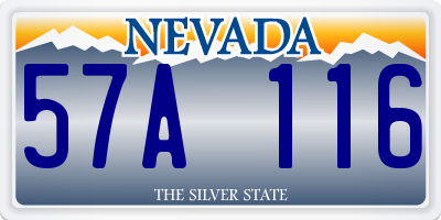 NV license plate 57A116