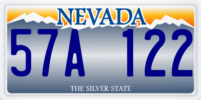 NV license plate 57A122