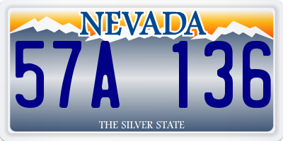 NV license plate 57A136