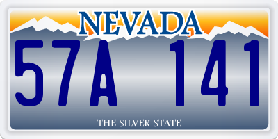 NV license plate 57A141