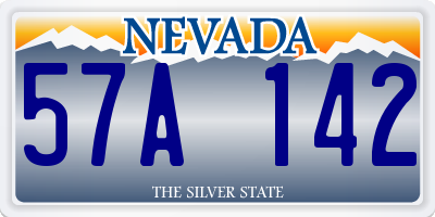 NV license plate 57A142