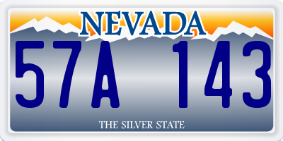 NV license plate 57A143