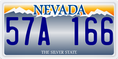 NV license plate 57A166