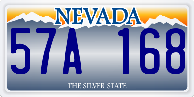 NV license plate 57A168